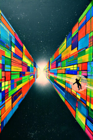 14. Living information akrilfestmény