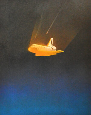 23. Shuttle reentry akrilfestmény