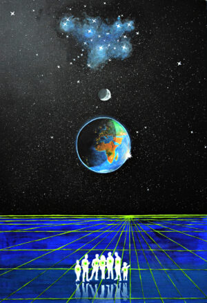 26. Starseeds akrilfestmény