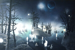 38. Más világ akrilfestmény